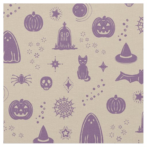 Spookie Things Pattern - Dove + Plum Fabric
