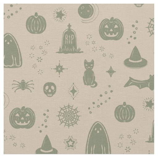 Spookie Things Pattern - Dove + Sage Fabric