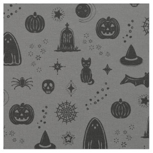 Spookie Things Pattern - Slate + Coal Fabric