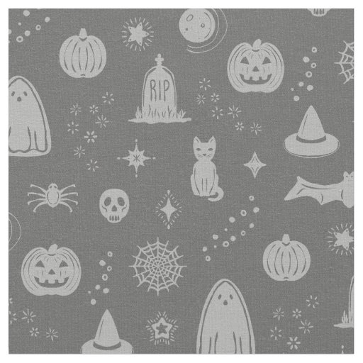 Spookie Things Pattern - Slate + Fog Fabric