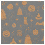 Spookie Things Pattern - Slate + Rust Fabric
