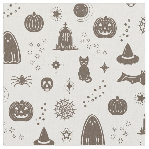 Spookie Things Pattern - Snow + Earth Fabric