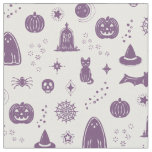 Spookie Things Pattern - Snow + Plum Fabric