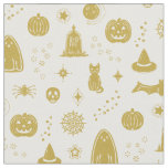 Spookie Things Pattern - Snow + Saffron Fabric