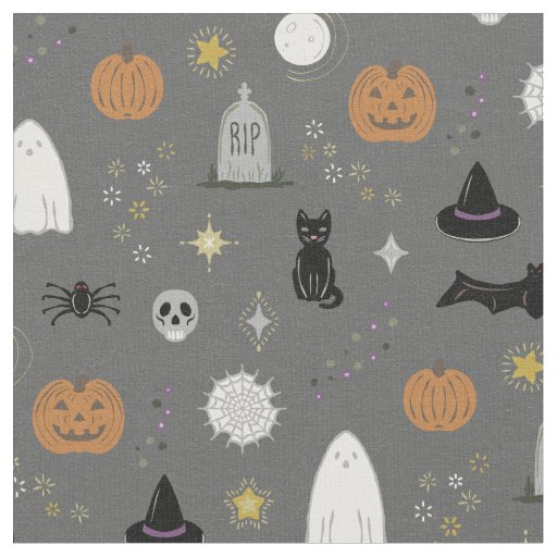Spookie Things - Slate, Rust, Coal, Fog Fabric