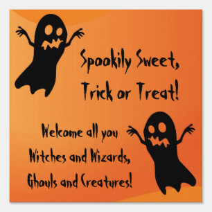 Spookily Sweet, Trick or Treat Sign
