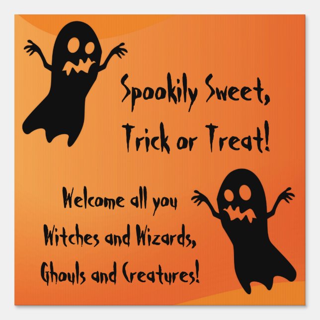 Spookily Sweet, Trick or Treat Sign (Front)