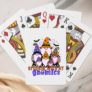 Spookin’ With My Gnomies: Retro Halloween Friends Poker Cards