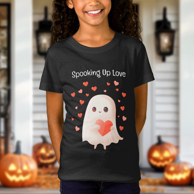 Spooking Up Love Cute Ghost Halloween  T-Shirt (Spooking Up Love Cute Ghost Halloween T-Shirt)