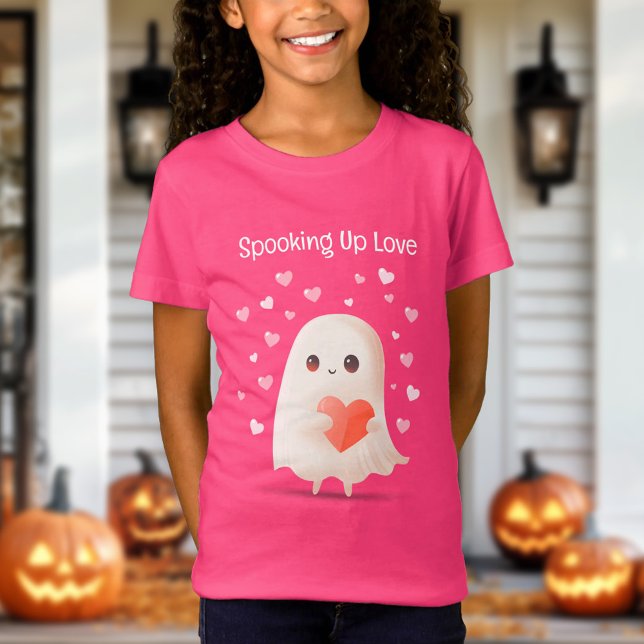 Spooking Up Love Cute Ghost Halloween  T-Shirt (Spooking Up Love Cute Ghost Halloween T-Shirt)