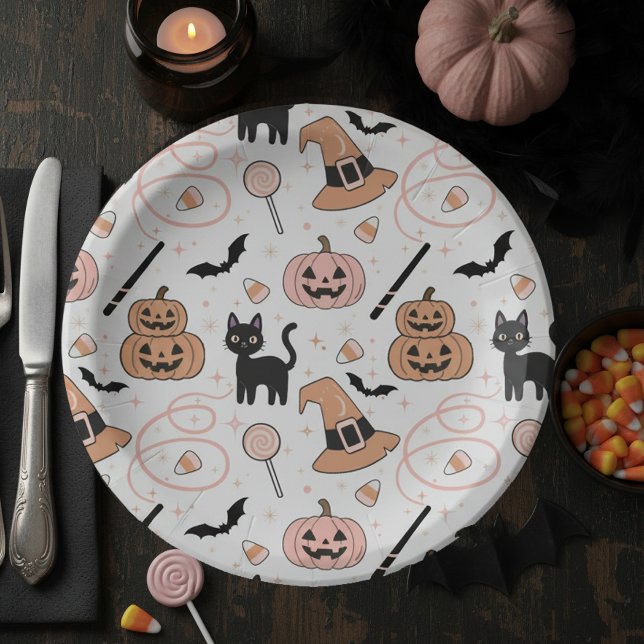 Spooks & Spells Halloween Magic Pattern ID1327 Paper Plates (Creator Uploaded)