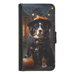Spooktacular Bernese Dog: A Halloween Howl-o-Ween Samsung Galaxy S5 Wallet Case