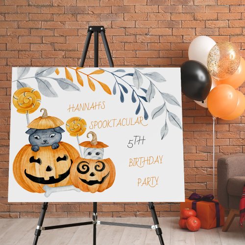 Spooktacular Birthday Any Age Personalized Easel Foam Board