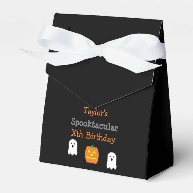 Spooktacular Birthday Favor Boxes (Front Side)
