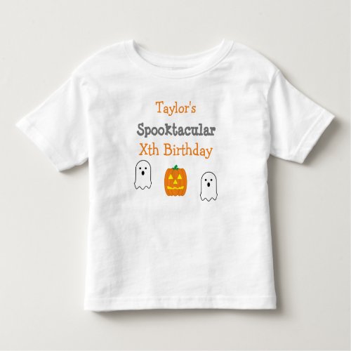 Spooktacular Birthday Toddler T_shirt