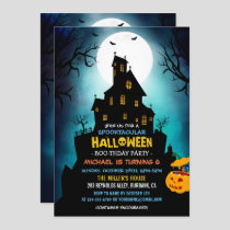 SPOOKTACULAR Costume Kids Halloween Birthday Party Invitation