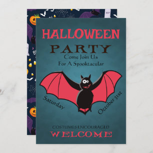 SPOOKTACULAR Costume Kids Halloween Birthday Party Invitation