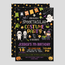 Spooktacular Costume Party Halloween Birthday Invitation