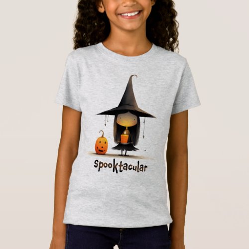 Spooktacular Cute Witch Halloween T_Shirt