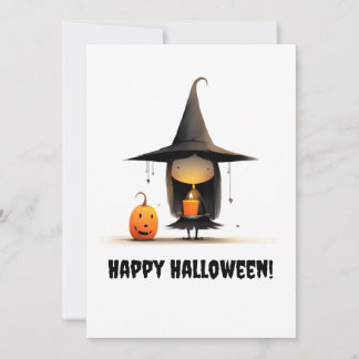 Spooktacular Cute Witch thank you Card
