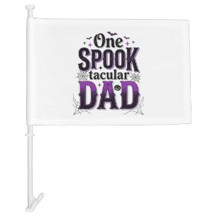 Spooktacular Dad Halloween Vintage Vector Design_1 Car Flag