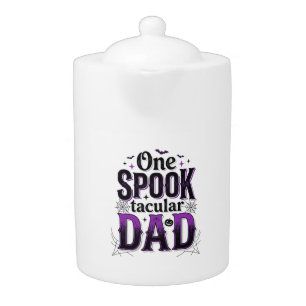 Spooktacular Dad Halloween Vintage Vector Design_1 Teapot