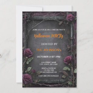 Spooktacular Dark Haunted House Halloween Party I Invitation