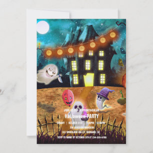 Spooktacular Dark Haunted House Halloween Party I Invitation