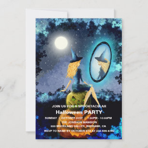 Spooktacular Dark Haunted House Halloween Party I Invitation