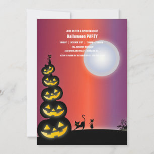 Spooktacular Dark Haunted House Halloween Party I Invitation