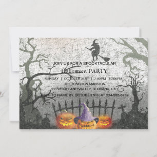 Spooktacular Dark Haunted House Halloween Party I Invitation