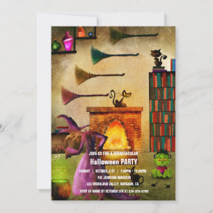 Spooktacular Dark Haunted House Halloween Party I Invitation