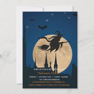 Spooktacular Dark Haunted House Halloween Party I Invitation