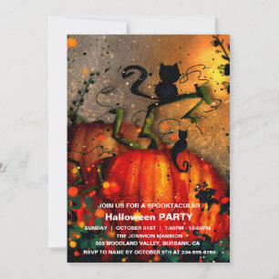 Spooktacular Dark Haunted House Halloween Party I Invitation