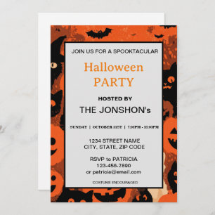 Spooktacular Dark Haunted House Halloween Party I Invitation