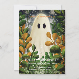 Spooktacular Dark Vintage Gothic Halloween Party Invitation