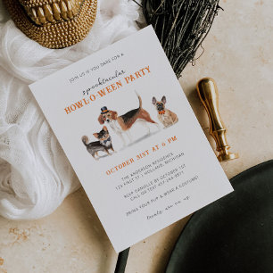 Spooktacular Dog Halloween Party Invitation