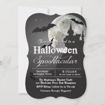 Spooktacular Eerie Dark Night Halloween Party  Invitation by DP_Holidays at Zazzle