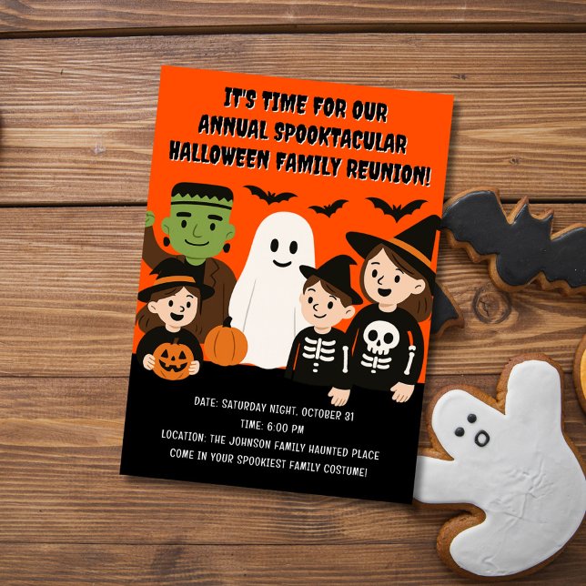 Spooktacular Family Halloween Reunion Invitation (Creator Uploaded)