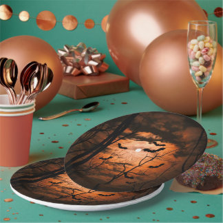 Spooktacular Full Moon Costume Party Paper Plates