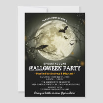 Spooktacular Full Moon Halloween Party Invitation