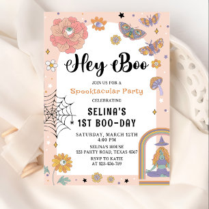 Spooktacular Ghost Halloween Girl Birthday Invitation