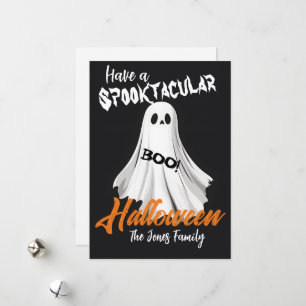 Spooktacular Ghostly Greeting Holiday Card