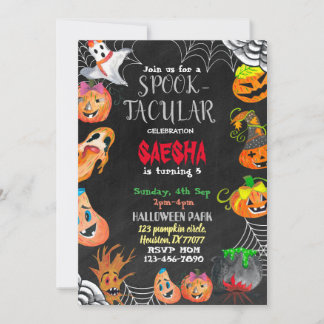 Spooktacular Halloween 2nd Birthday Invitation