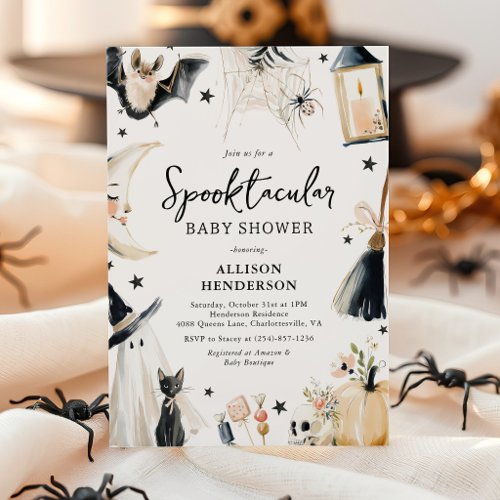 Spooktacular Halloween Baby Shower Invitation