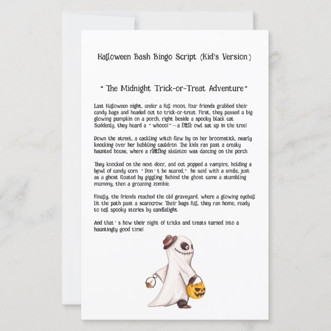 Spooktacular Halloween Bash Binger Caller Script (Front)