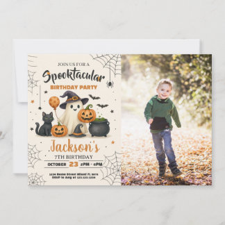Spooktacular Halloween Birthday Invitation