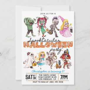 Spooktacular Halloween Birthday Invitation