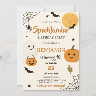 Spooktacular Halloween Birthday Invitation