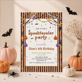 Spooktacular Halloween Birthday Invitation